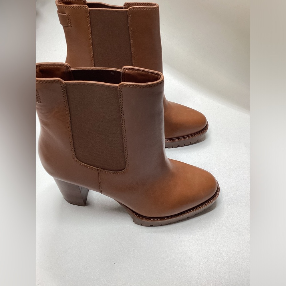Ralph Lauren Myla Cognac Leather Bootie - Picture 2 of 11